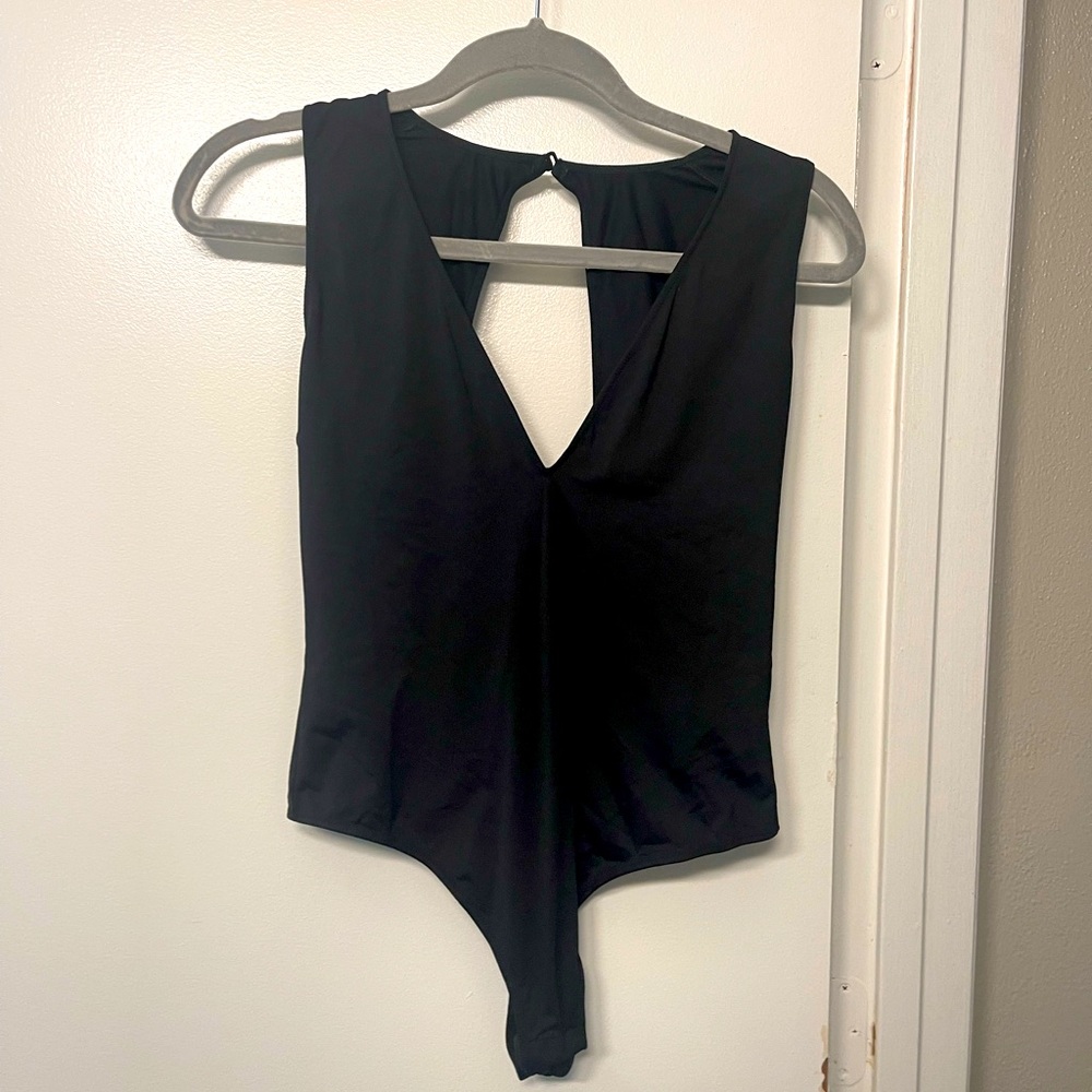VS deep V spandex bodysuit